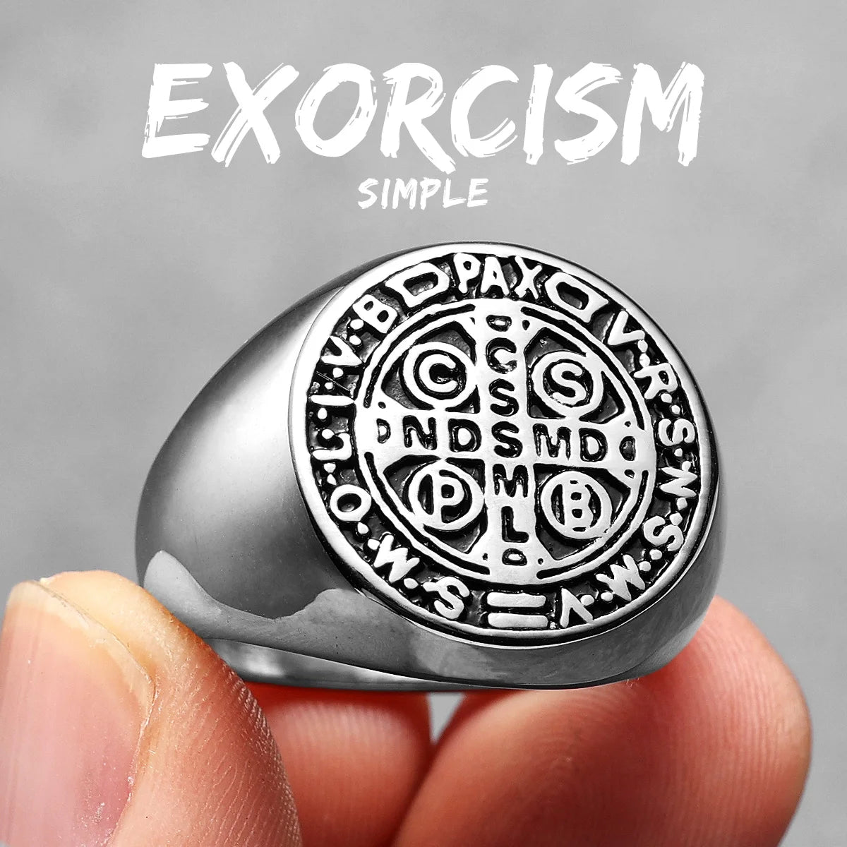Saint Benedict Exorcism Amulet Rings