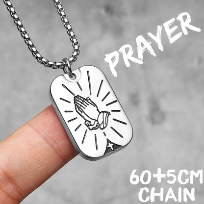 Prayer Hands Pendant Necklace