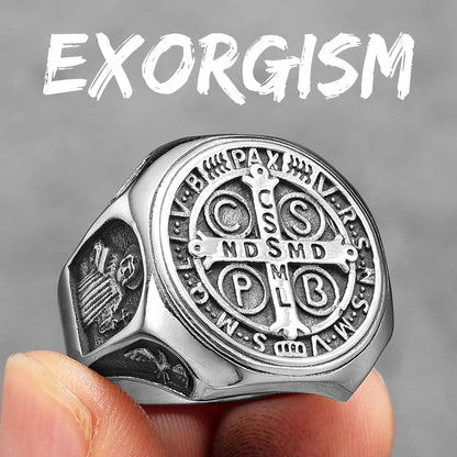 Saint Benedict Exorcism Amulet Rings