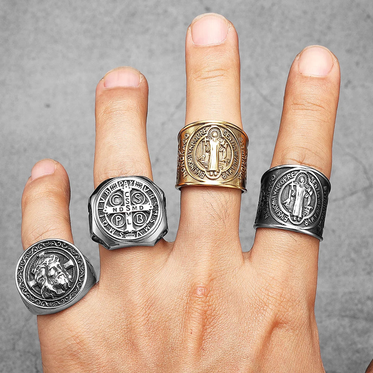 Saint Benedict Exorcism Amulet Rings