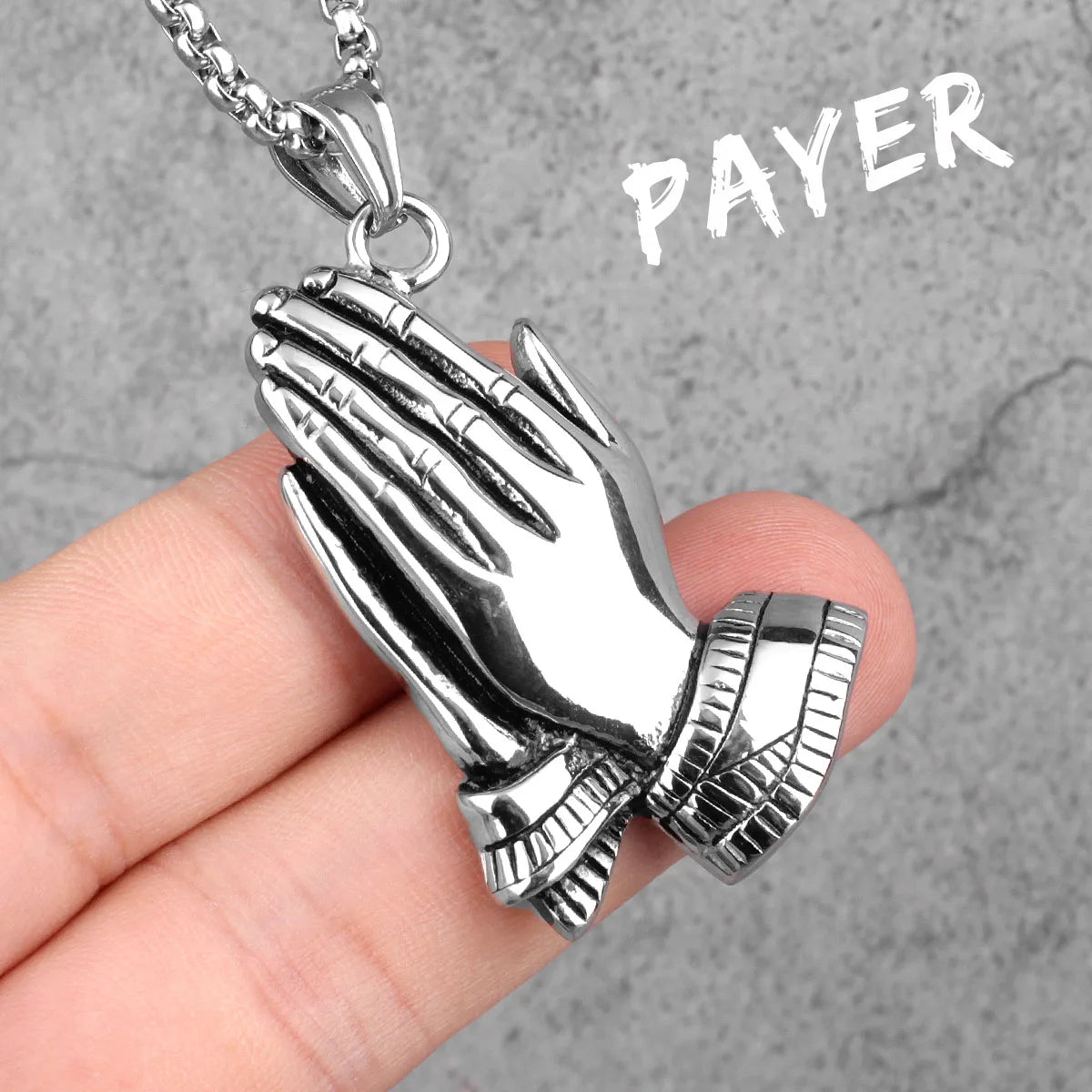 Prayer Hands Pendant Necklace