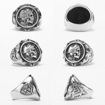 1936 Retro Skull Signet Ring