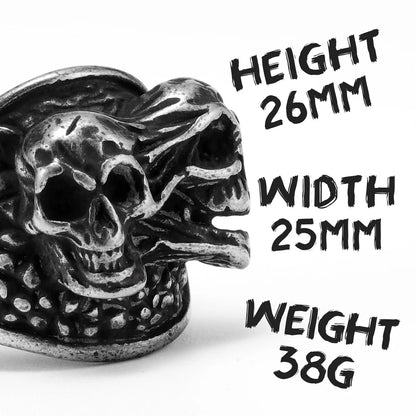 Gothic Schizophrenia Skull Ring
